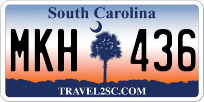 SC license plate MKH436