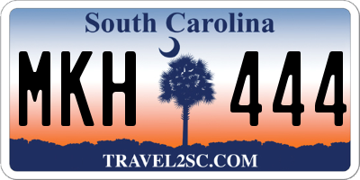 SC license plate MKH444