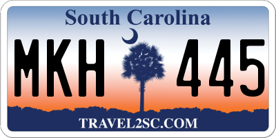 SC license plate MKH445
