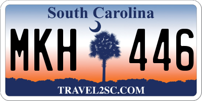 SC license plate MKH446