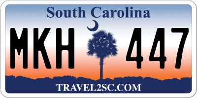 SC license plate MKH447
