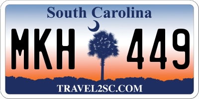 SC license plate MKH449