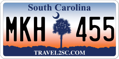 SC license plate MKH455