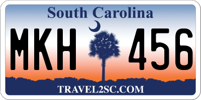 SC license plate MKH456