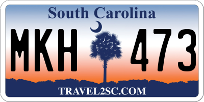SC license plate MKH473