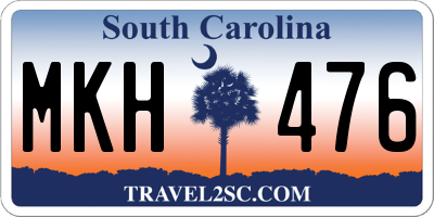 SC license plate MKH476