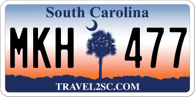 SC license plate MKH477
