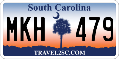 SC license plate MKH479