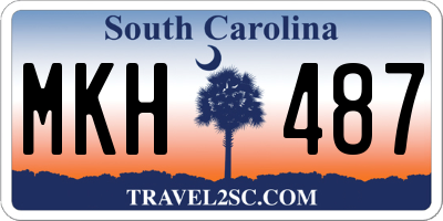 SC license plate MKH487