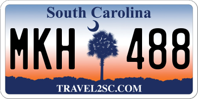 SC license plate MKH488