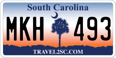 SC license plate MKH493