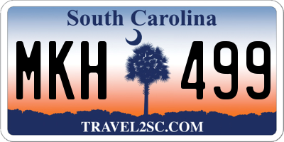 SC license plate MKH499