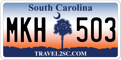 SC license plate MKH503