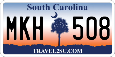 SC license plate MKH508