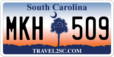 SC license plate MKH509
