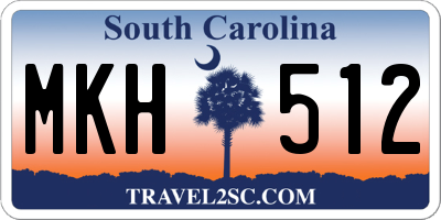 SC license plate MKH512