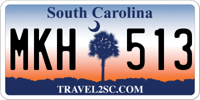 SC license plate MKH513