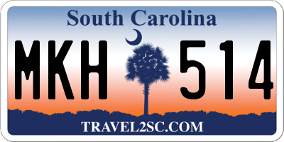 SC license plate MKH514