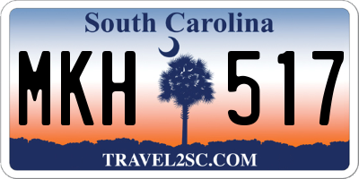SC license plate MKH517