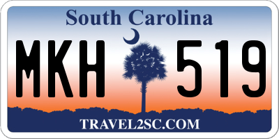 SC license plate MKH519