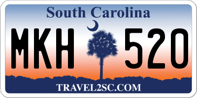 SC license plate MKH520