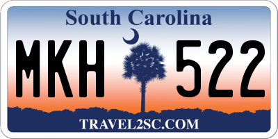SC license plate MKH522