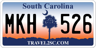 SC license plate MKH526