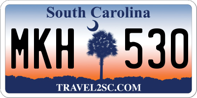 SC license plate MKH530