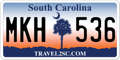 SC license plate MKH536