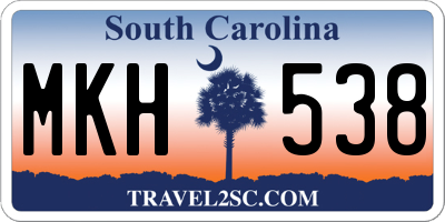 SC license plate MKH538