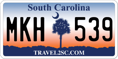 SC license plate MKH539
