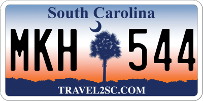 SC license plate MKH544
