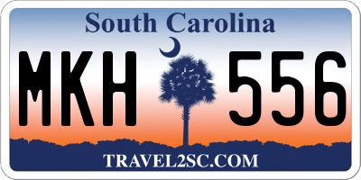 SC license plate MKH556