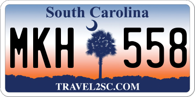SC license plate MKH558