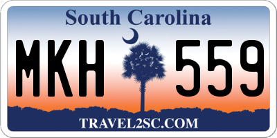 SC license plate MKH559