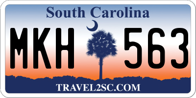 SC license plate MKH563