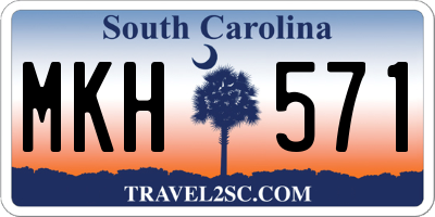 SC license plate MKH571