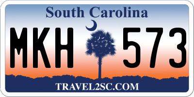 SC license plate MKH573