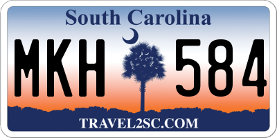 SC license plate MKH584