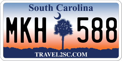 SC license plate MKH588