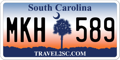 SC license plate MKH589
