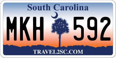 SC license plate MKH592