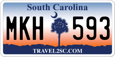 SC license plate MKH593