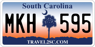 SC license plate MKH595