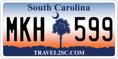 SC license plate MKH599