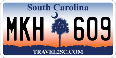 SC license plate MKH609