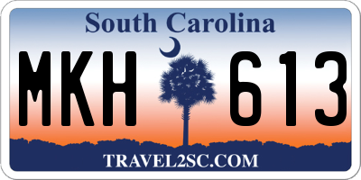 SC license plate MKH613
