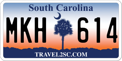 SC license plate MKH614