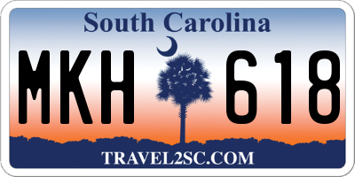 SC license plate MKH618
