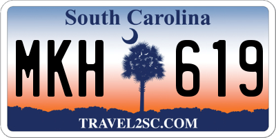 SC license plate MKH619